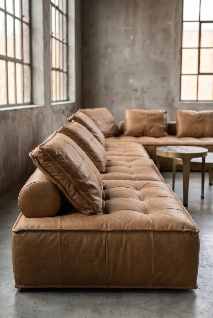Угловой диван Martini Yellow Leather