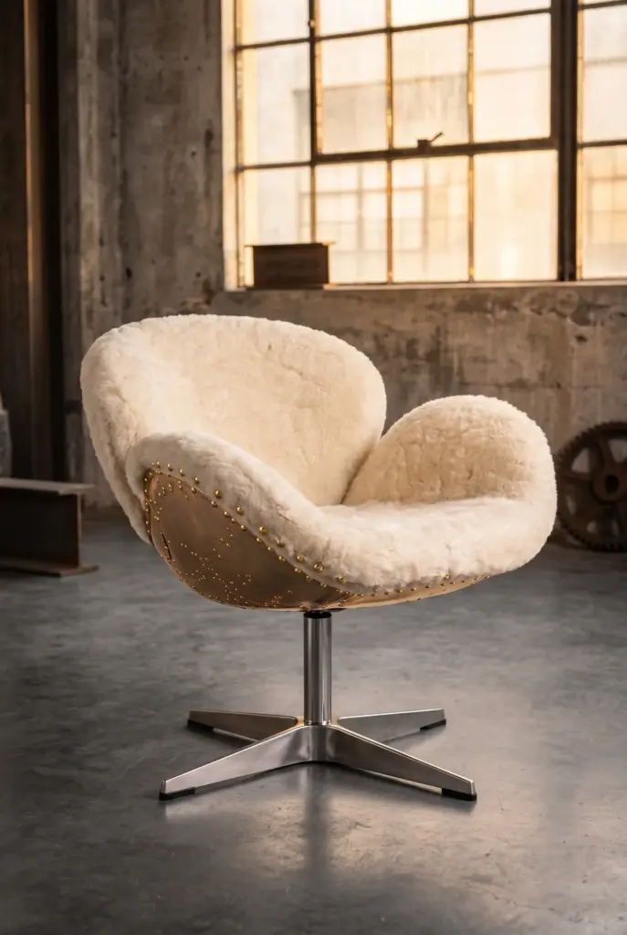 Вращающееся кресло Tenderness Wool Seat