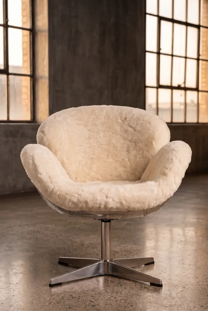 Вращающееся кресло Tenderness Wool Seat