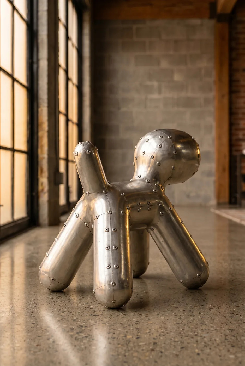 Декоративная фигура Aluminum Dog Interior Decor — 45°