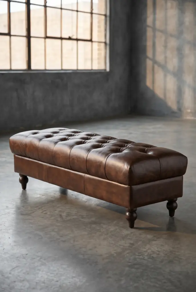 Банкетка Relax Long, Quilted Leather