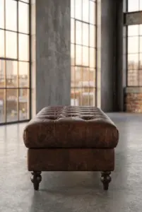 Банкетка Relax Long, Quilted Leather — профиль