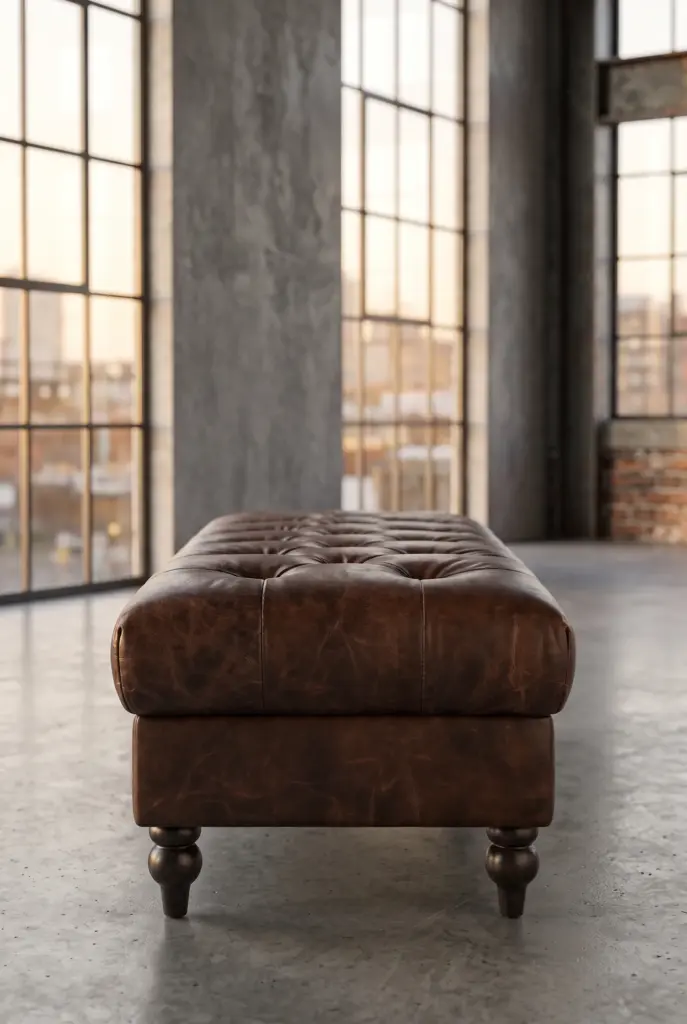 Банкетка Relax Long, Quilted Leather