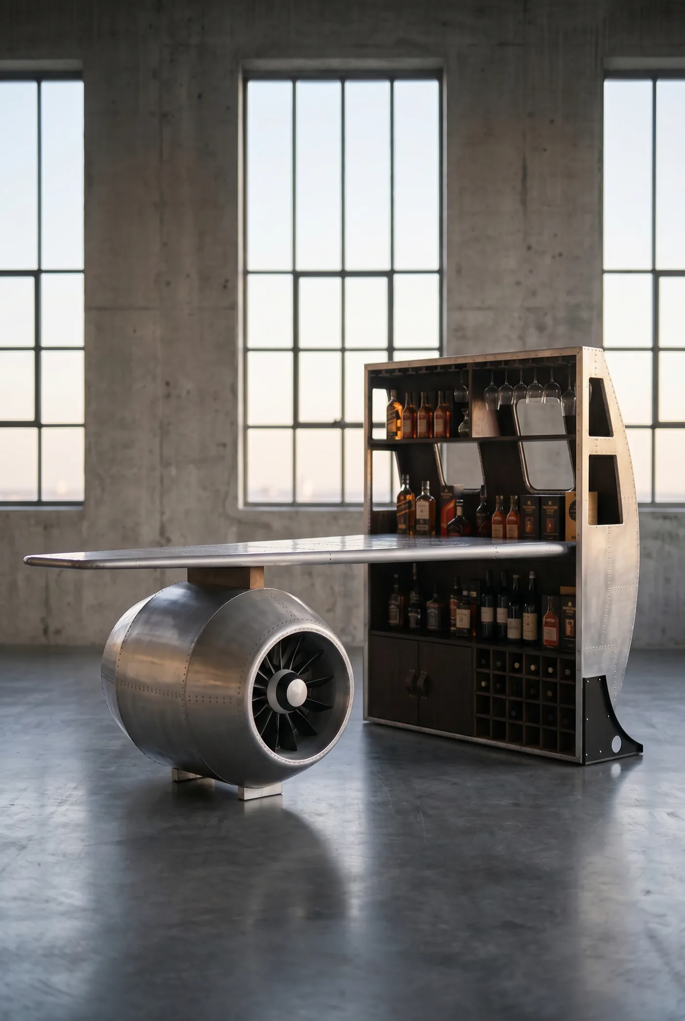 Барный стол First Class Aircraft в стиле лофт — купить в OLD LOFT