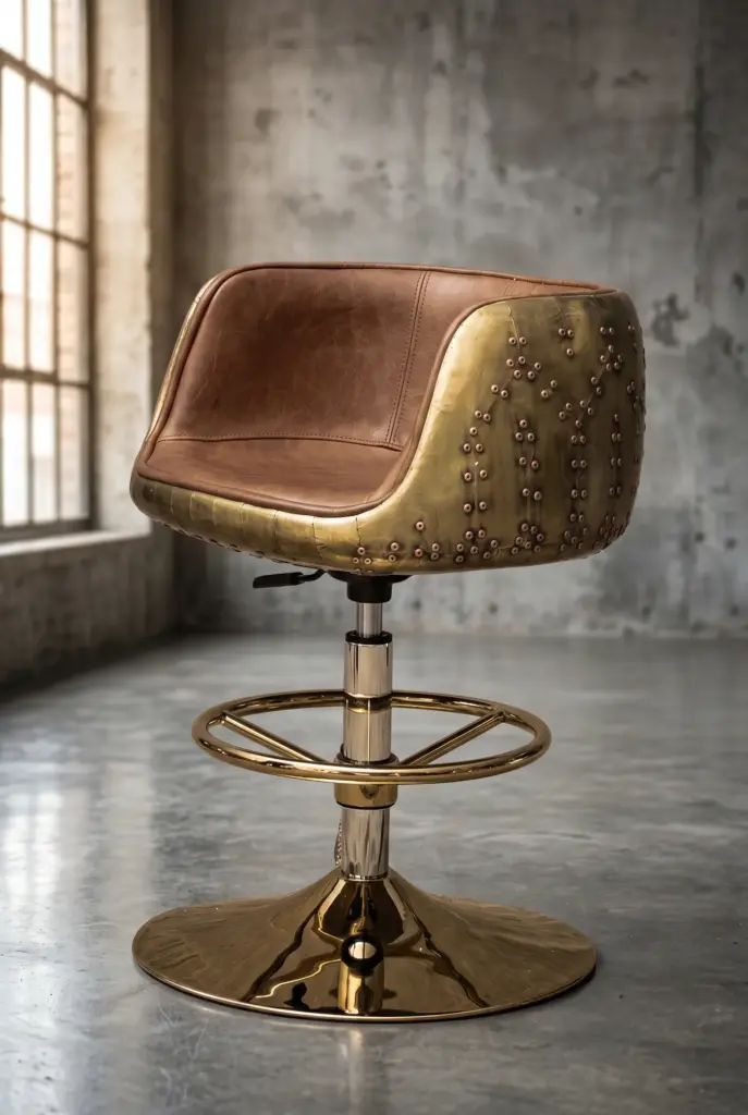 Барный стул Brass Vintage Functional