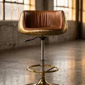 Барный стул Brass Vintage Functional в стиле лофт — купить в OLD LOFT