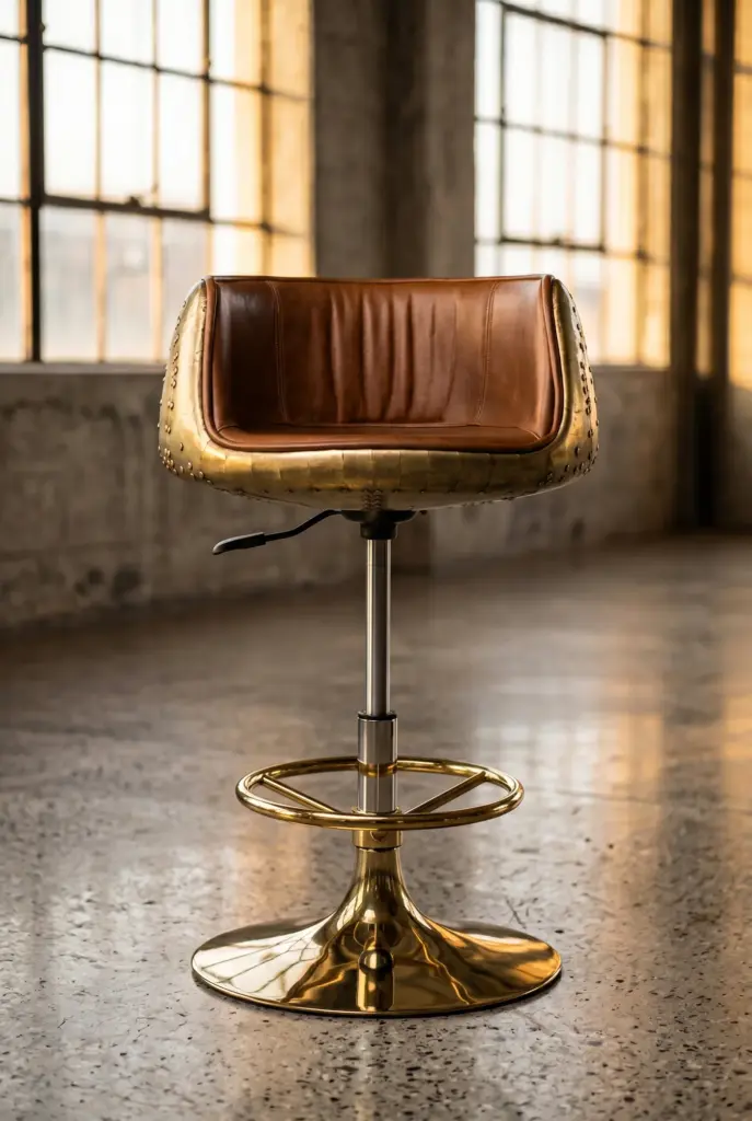 Барный стул Brass Vintage Functional