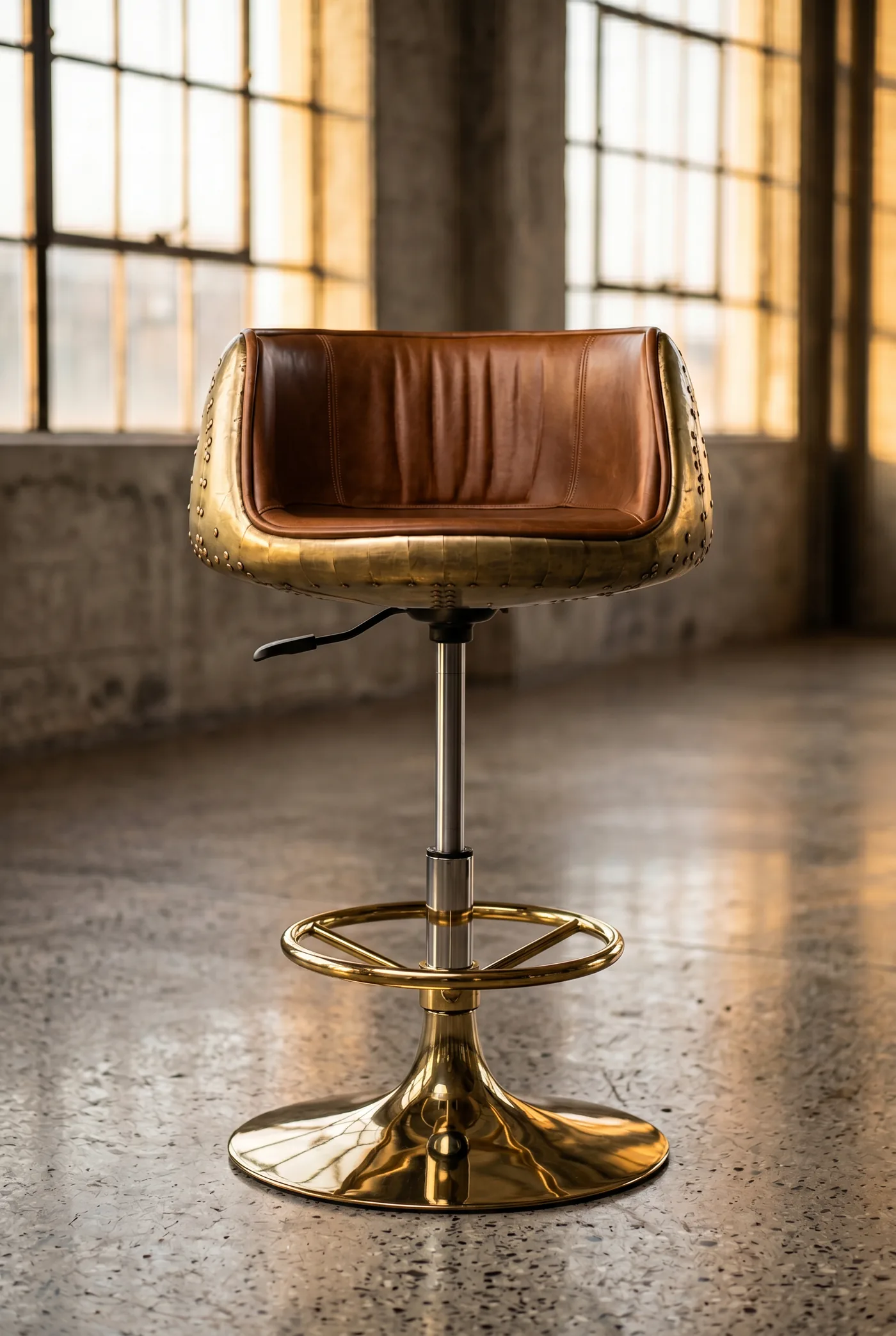 Барный стул Brass Vintage Functional