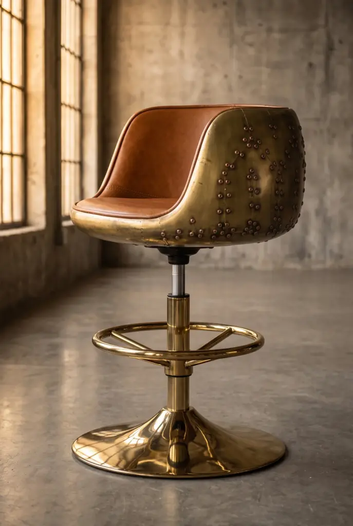 Барный стул Brass Vintage Functional