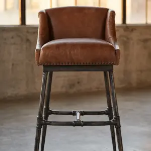 Барный стул Knight with Aluminum Inserts в стиле лофт — купить в OLD LOFT