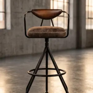 Барный стул Barista Iron Base в стиле лофт — купить в OLD LOFT