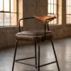 Барный стул Strong Leather and Wood — 45°