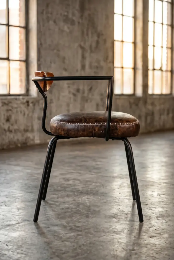 Барный стул Strong Leather and Wood