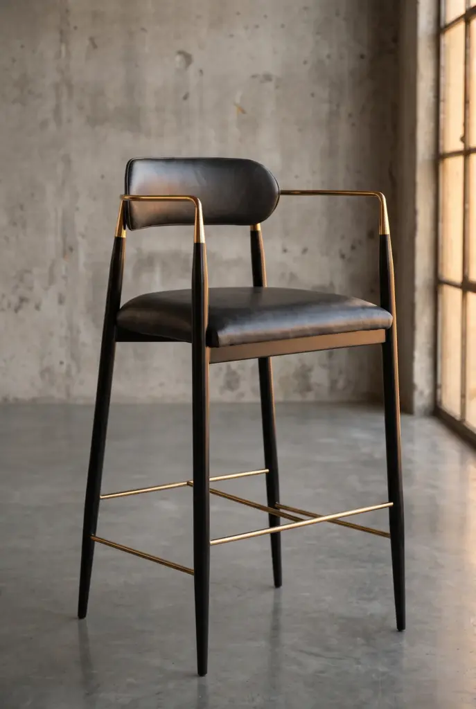 Барный стул Tall Agate Steel Armrest