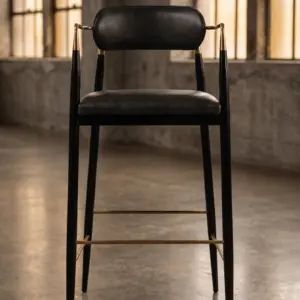 Барный стул Tall Agate Steel Armrest в стиле лофт — купить в OLD LOFT