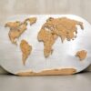 Карта World Map Aluminum and Wood — фото 2