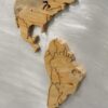 Карта World Map Aluminum and Wood — фото 5