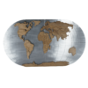 Карта World Map Aluminum and Wood — фото 1