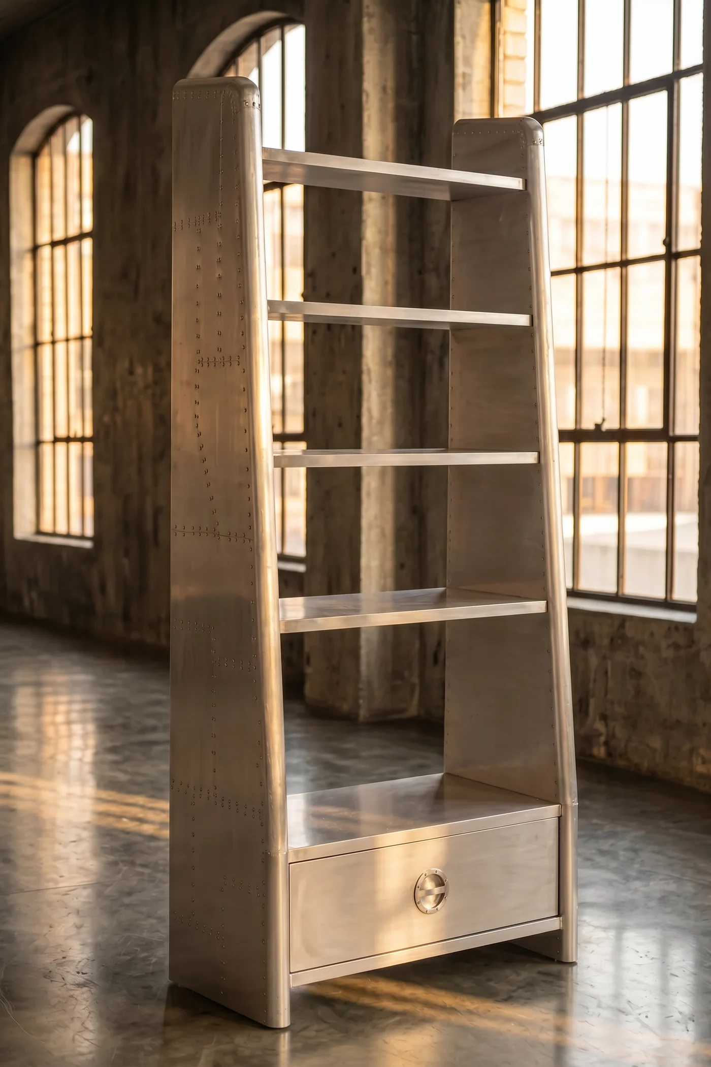 Книжная полка Escalator Bookshelf Aluminum