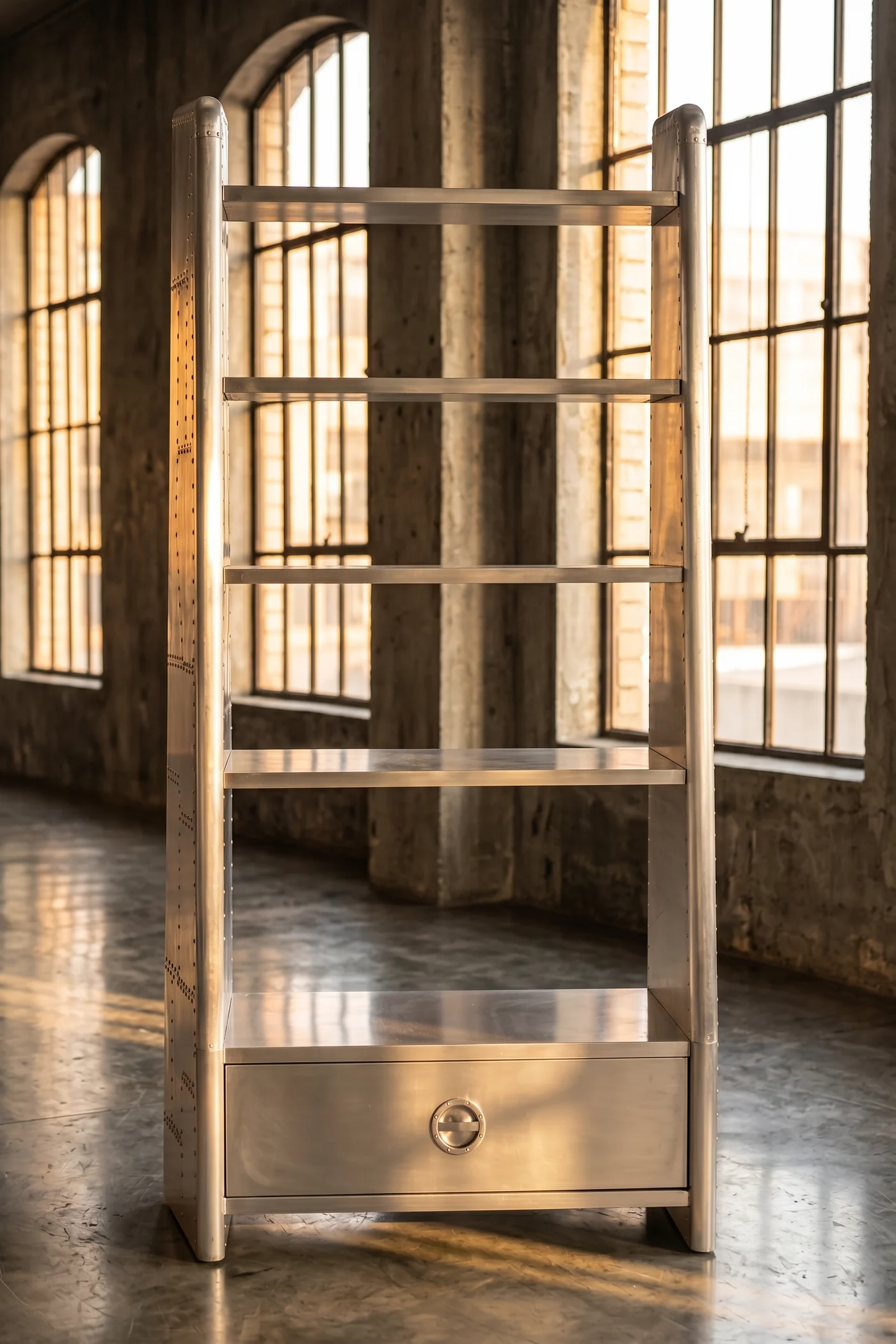 Книжная полка Escalator Bookshelf Aluminum