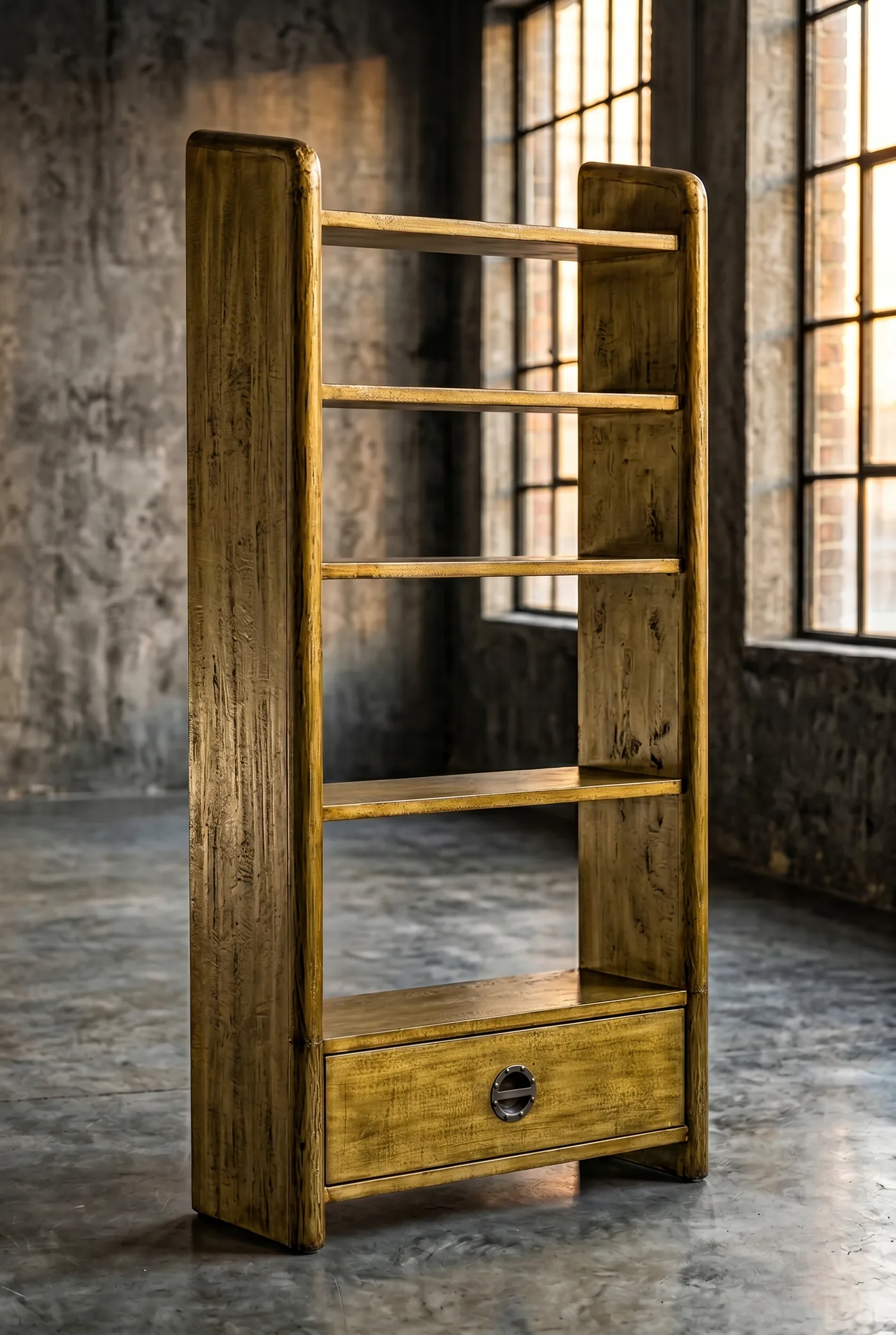 Книжная полка Escalator Bookshelf Brass