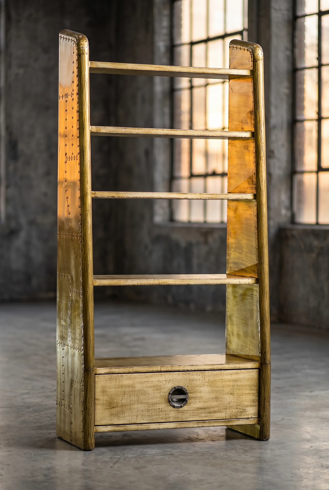 Книжная полка Escalator Bookshelf Brass