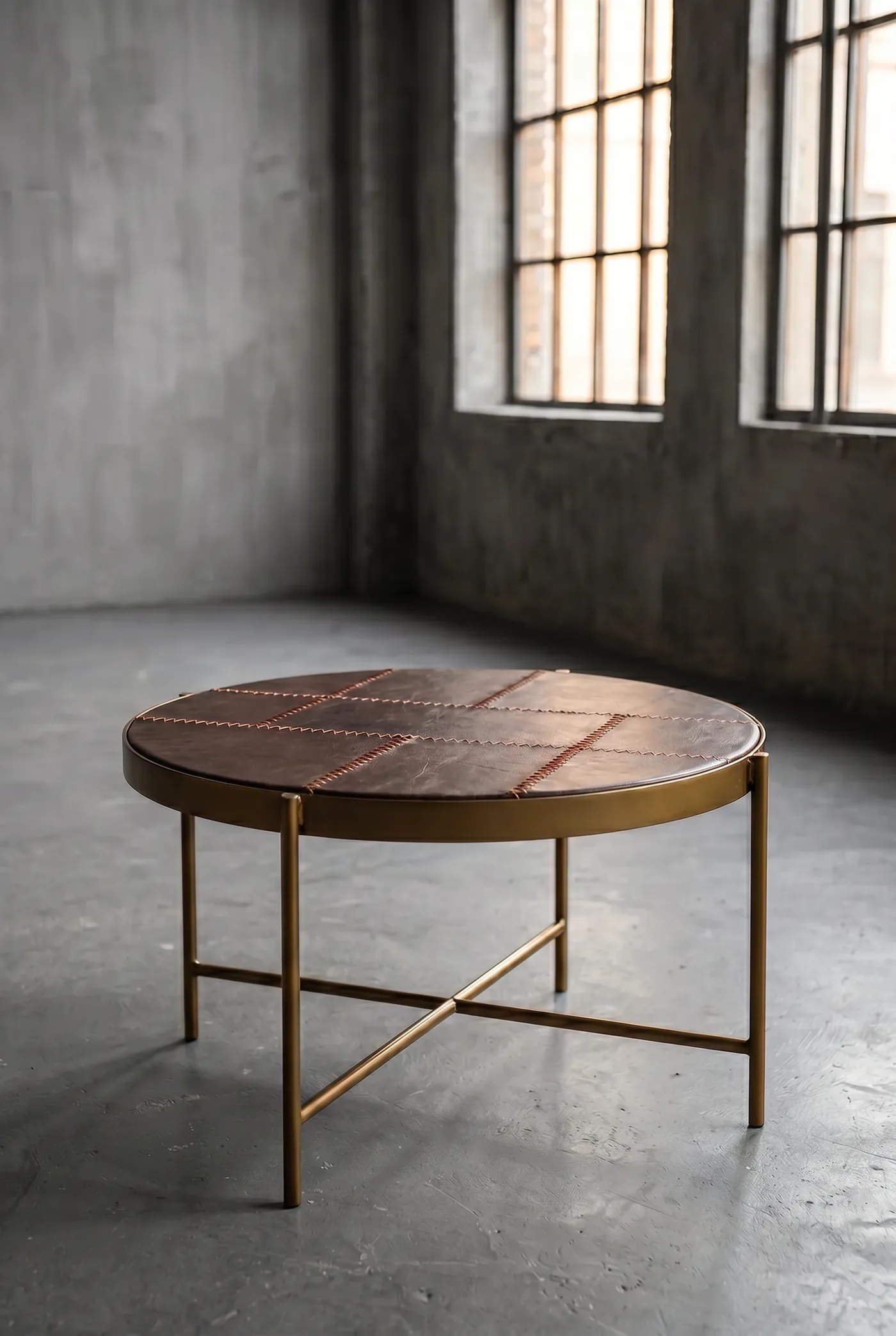 Кофейный столик Gong Wide Leather — фронт