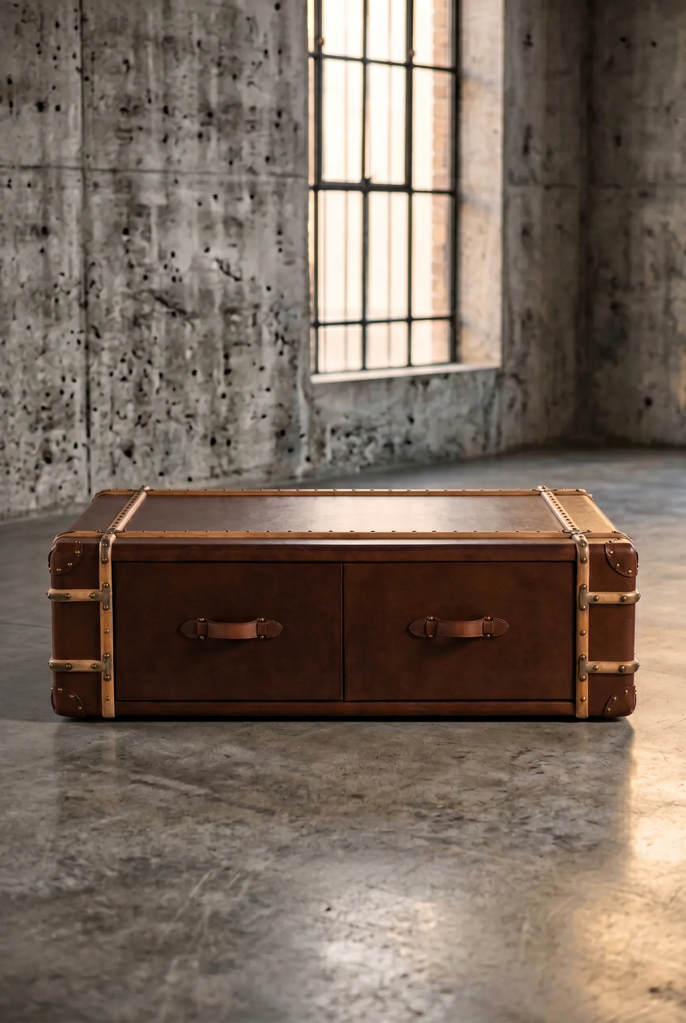 Кофейный столик Travel Big Rattan в стиле лофт — купить в OLD LOFT