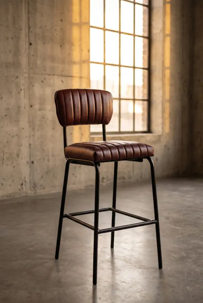 Барный стул Leather Mountain Barstool