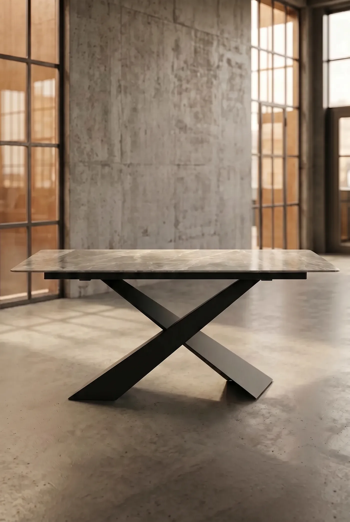 Стол Crossroad Artificial Marble серый