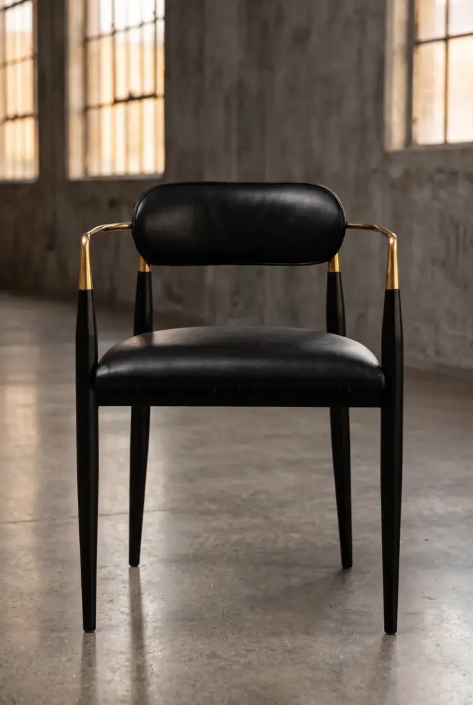 Обеденный стул Agate Steel Armrests в стиле лофт — купить в OLD LOFT