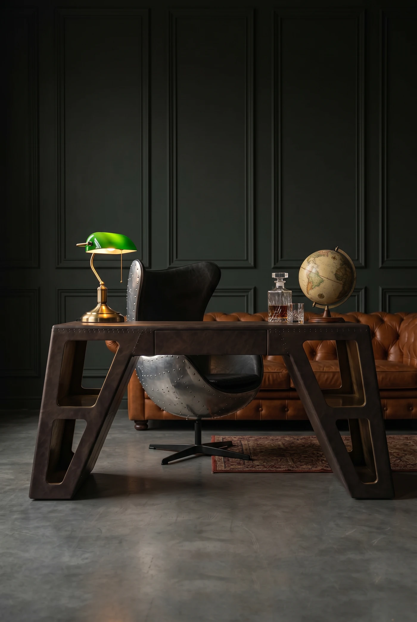 Письменный стол Stargate Brass and Pu-leather — фото 8