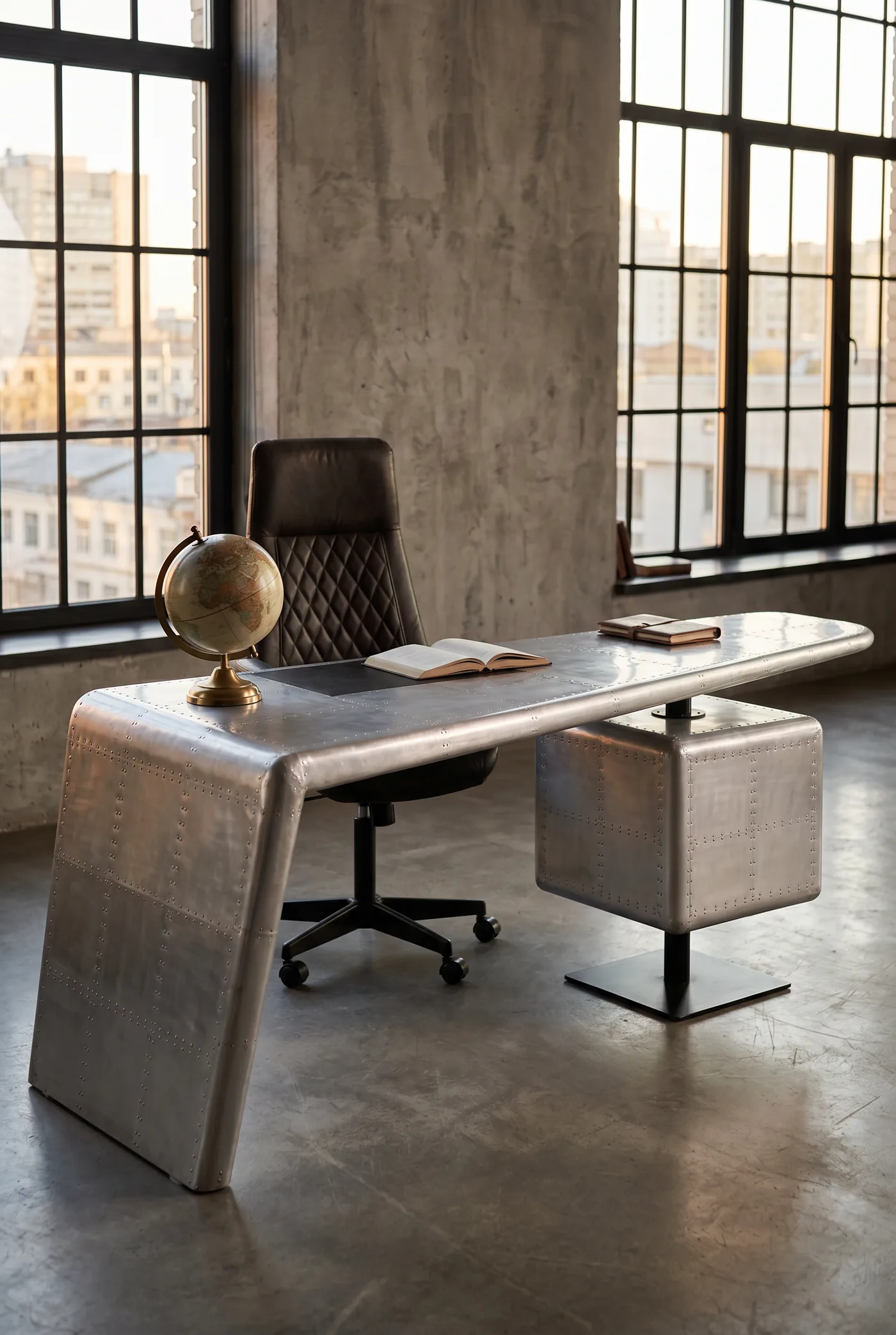Офисный стол Wing with Stand в стиле лофт — купить в OLD LOFT