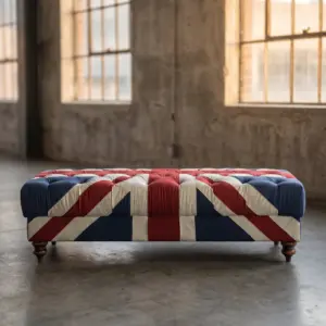 Банкетка Britain Long, Fabric Base в стиле лофт — купить в OLD LOFT
