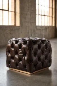 Пуф Chesterfield, Buttoned Leather — 45°