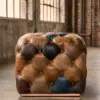 Пуф Chesterfield, Buttoned Leather — фронт