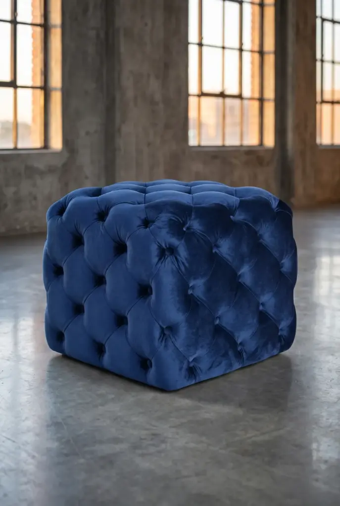 Пуф Chesterfield Velvet Ottoman Cube