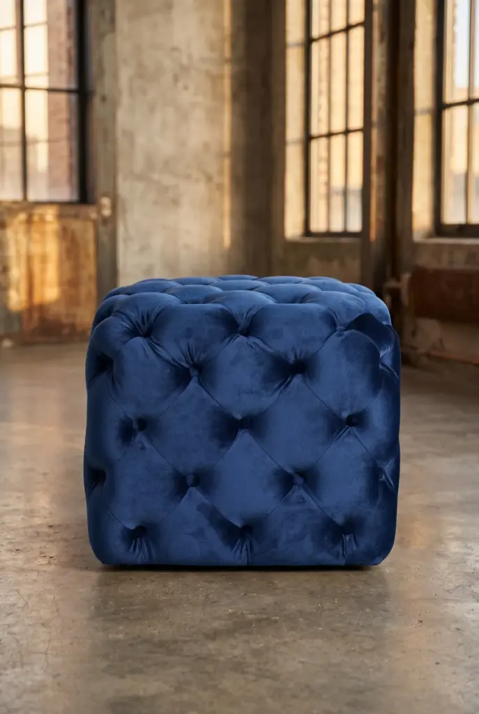 Пуф Chesterfield Velvet Ottoman Cube
