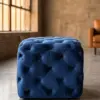 Пуф Chesterfield Velvet Ottoman Cube — профиль