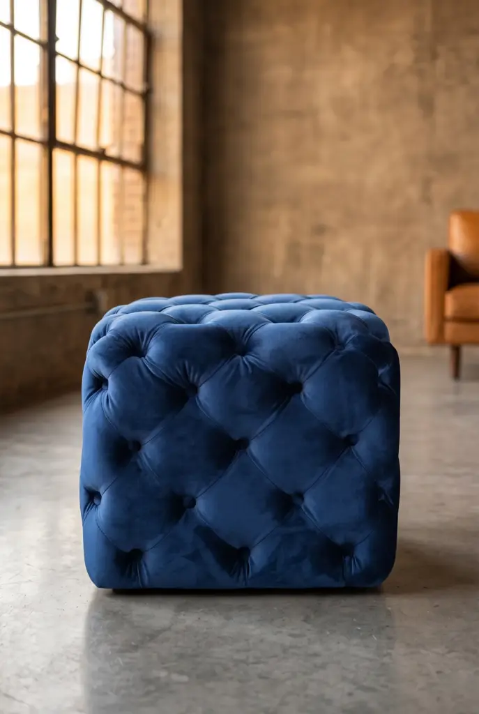 Пуф Chesterfield Velvet Ottoman Cube