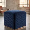 Пуф Cube, Blue Velvet — 45°