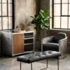 Оттоманка Relief Black Quilted Leather — деталь