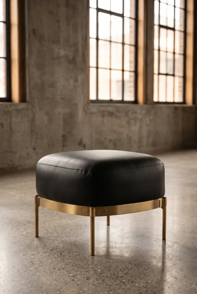 Оттоманка Zero Black Gold Base