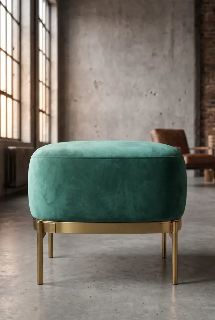 Оттоманка Zero Velvet Ottoman Steel