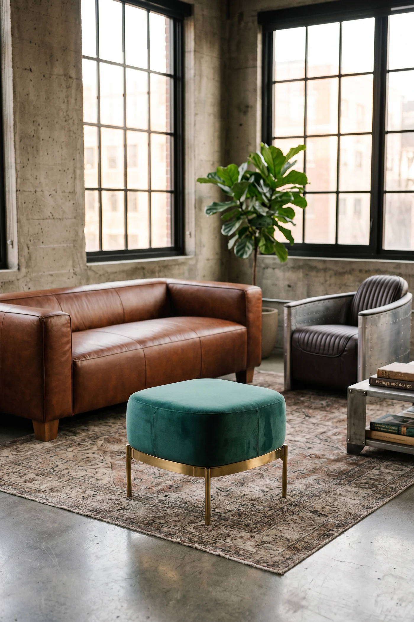 Оттоманка Zero Velvet Ottoman Steel — материал вблизи