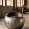 Пуф Seddle Round, Aluminum Finish — фронт