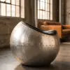 Пуф Seddle Round, Aluminum Finish — профиль