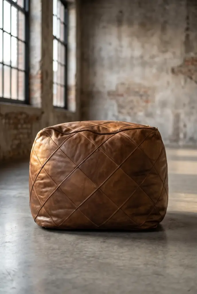 Пуф Softness, Quilted Leather