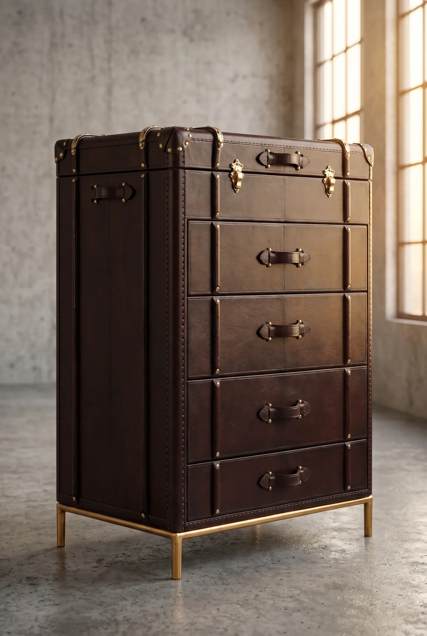 Шкаф Cargo Dark Gold Steel