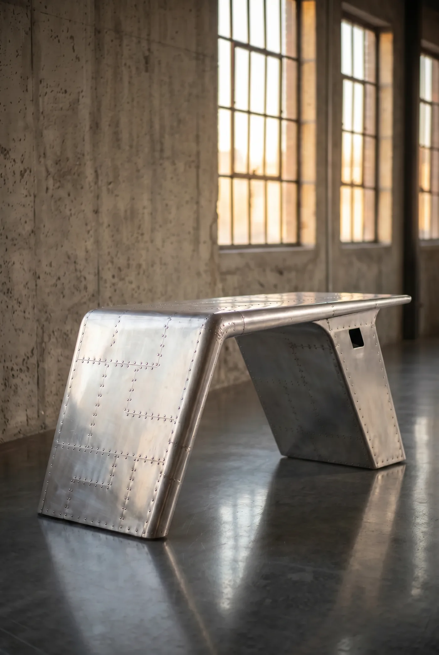 Стол Silver Wing Aluminum Finish в стиле лофт — купить в OLD LOFT